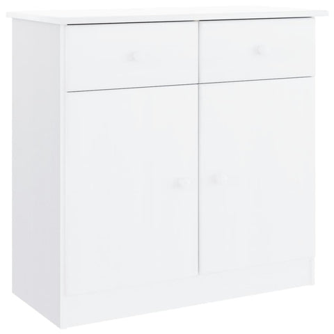 vidaXL Highboard ALTA Weiß 77x35x165 cm Massivholz Kiefer