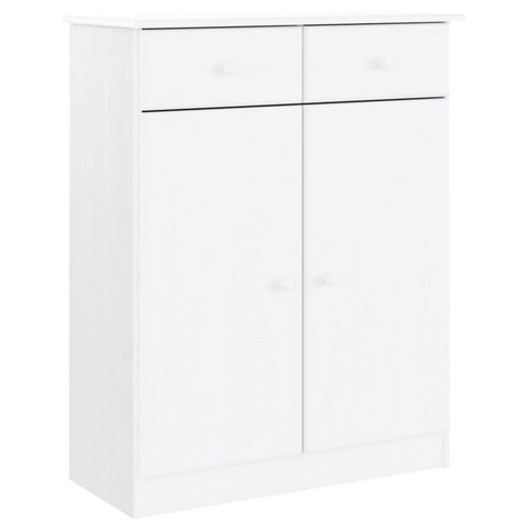 vidaXL Highboard ALTA Weiß 77x35x188 cm Massivholz Kiefer