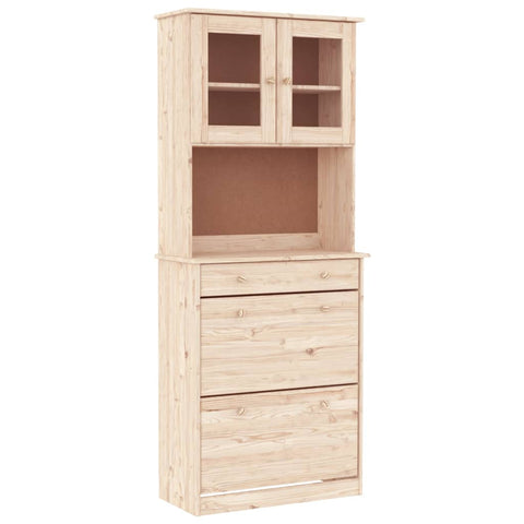 vidaXL Highboard ALTA 77x35x188 cm Massivholz Kiefer