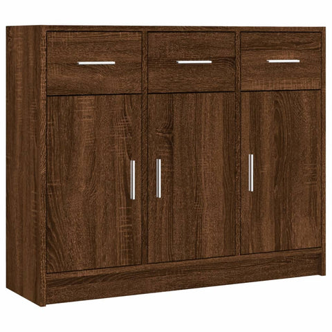 vidaXL Sideboard Braun Eichen-Optik 91x28x75 cm Holzwerkstoff