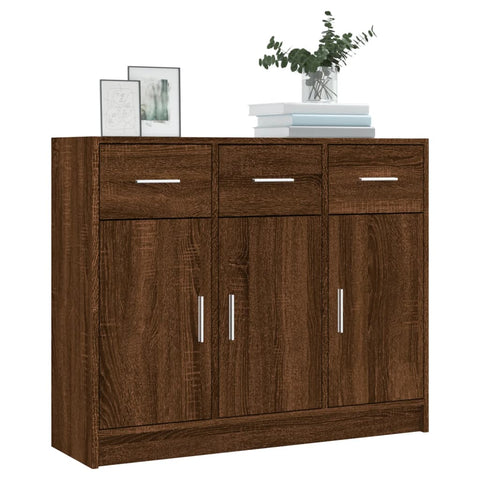 vidaXL Sideboard Braun Eichen-Optik 91x28x75 cm Holzwerkstoff