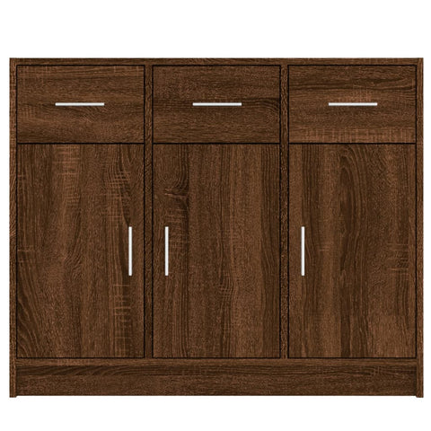 vidaXL Sideboard Braun Eichen-Optik 91x28x75 cm Holzwerkstoff