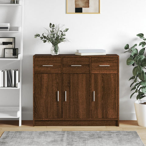 vidaXL Sideboard Braun Eichen-Optik 91x28x75 cm Holzwerkstoff