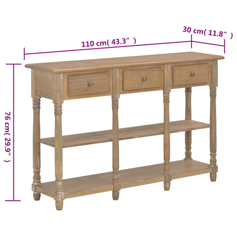 vidaXL Konsolentisch 110x30x76 cm Holzwerkstoff