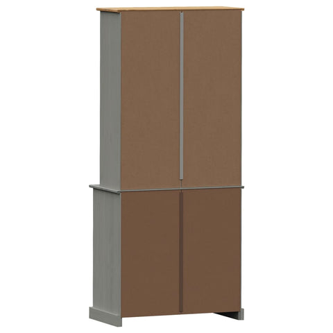 Highboard VIGO Grau 78x40x175 cm Massivholz Kiefer