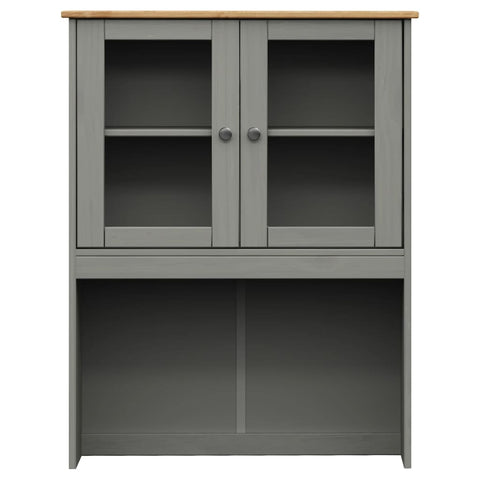 vidaXL Highboard VIGO Grau 78x40x175 cm Massivholz Kiefer