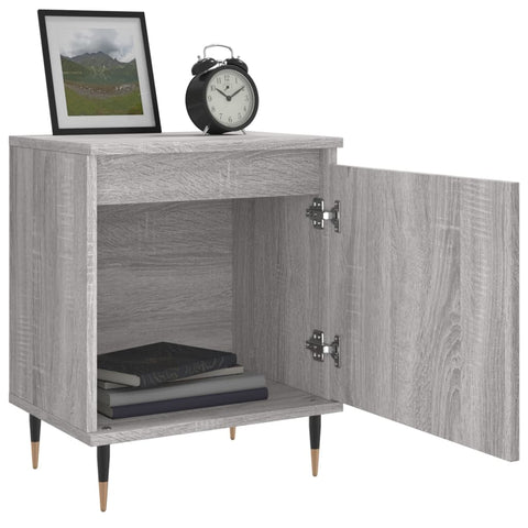 vidaXL Nachttische 2 Stk. Grau Sonoma 40x30x50 cm Holzwerkstoff