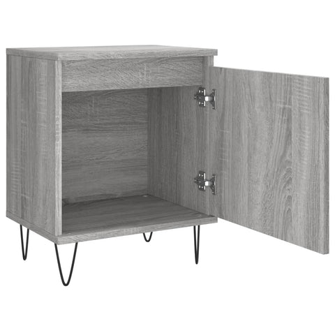 vidaXL Nachttische 2 Stk. Grau Sonoma 40x30x50 cm Holzwerkstoff