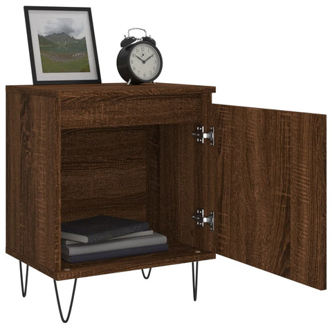 vidaXL Nachttische 2 Stk. Braun Eichen-Optik 40x30x50 cm Holzwerkstoff