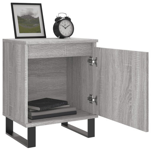 vidaXL Nachttische 2 Stk. Grau Sonoma 40x30x50 cm Holzwerkstoff