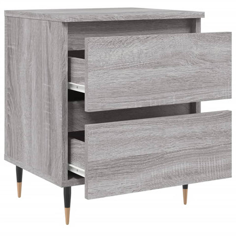 vidaXL Nachttische 2 Stk. Grau Sonoma 40x35x50 cm Holzwerkstoff