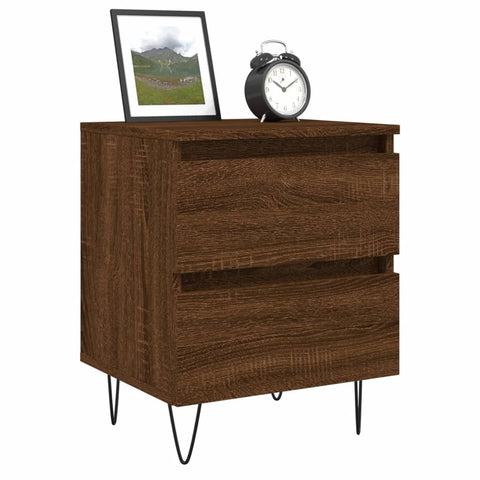 vidaXL Nachttische 2 Stk. Braun Eichen-Optik 40x35x50 cm Holzwerkstoff