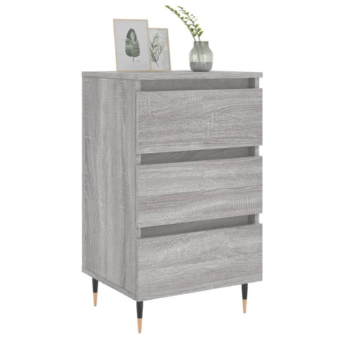 vidaXL Nachttische 2 Stk. Grau Sonoma 40x35x69 cm Holzwerkstoff