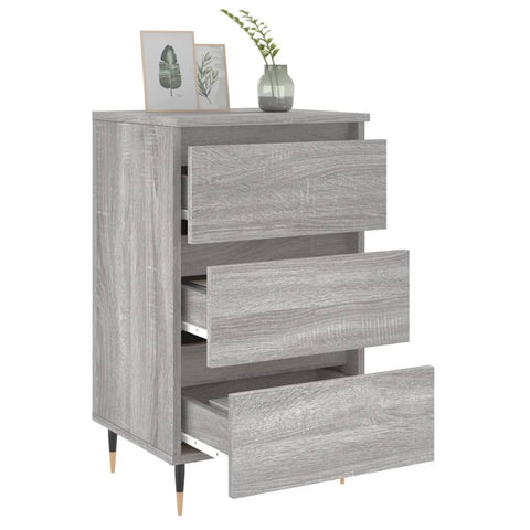 vidaXL Nachttische 2 Stk. Grau Sonoma 40x35x69 cm Holzwerkstoff