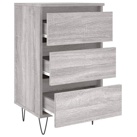 vidaXL Nachttisch Grau Sonoma 40x35x69 cm Holzwerkstoff