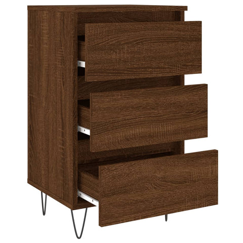 vidaXL Nachttische 2 Stk. Braun Eichen-Optik 40x35x69 cm Holzwerkstoff