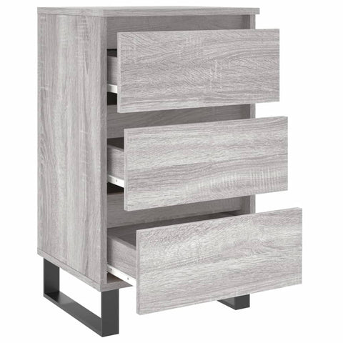 vidaXL Nachttische 2 Stk. Grau Sonoma 40x35x69 cm Holzwerkstoff