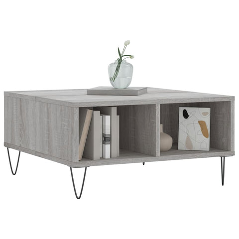 vidaXL Couchtisch Grau Sonoma 60x60x30 cm Holzwerkstoff