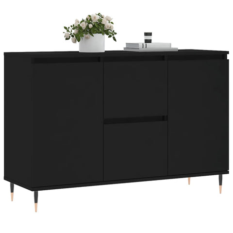 vidaXL Sideboard Schwarz 104x35x70 cm Holzwerkstoff