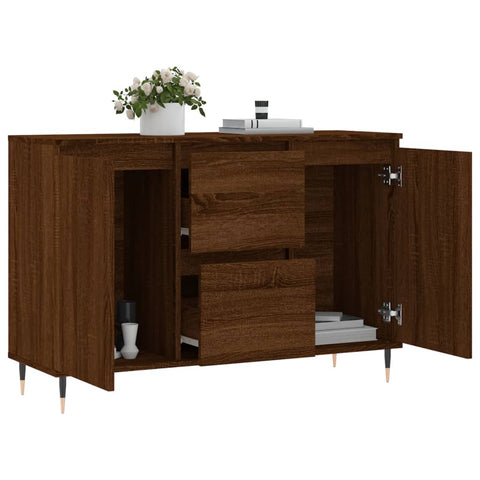 vidaXL Sideboard Braun Eichen-Optik 104x35x70 cm Holzwerkstoff