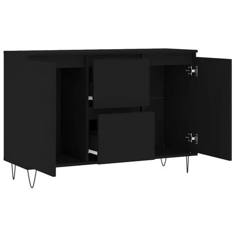 vidaXL Sideboard Schwarz 104x35x70 cm Holzwerkstoff