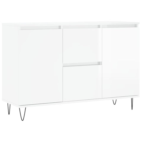 vidaXL Sideboard Hochglanz-Weiß 104x35x70 cm Holzwerkstoff