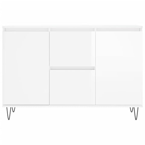 vidaXL Sideboard Hochglanz-Weiß 104x35x70 cm Holzwerkstoff