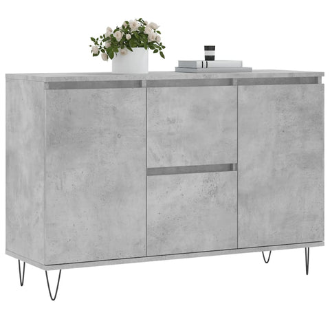 vidaXL Sideboard Betongrau 104x35x70 cm Holzwerkstoff