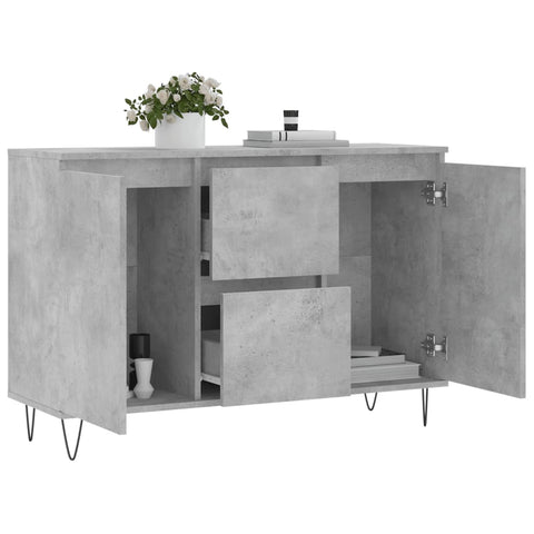 vidaXL Sideboard Betongrau 104x35x70 cm Holzwerkstoff