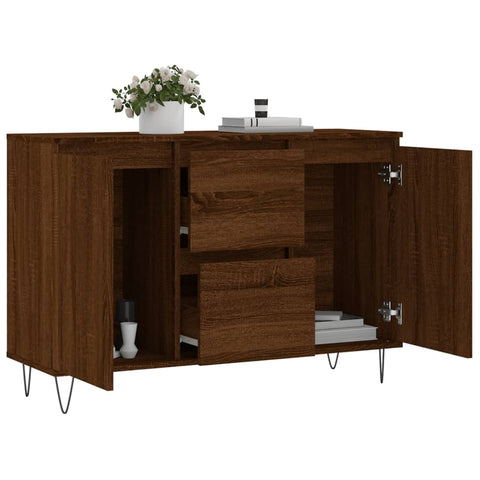 vidaXL Sideboard Braun Eichen-Optik 104x35x70 cm Holzwerkstoff