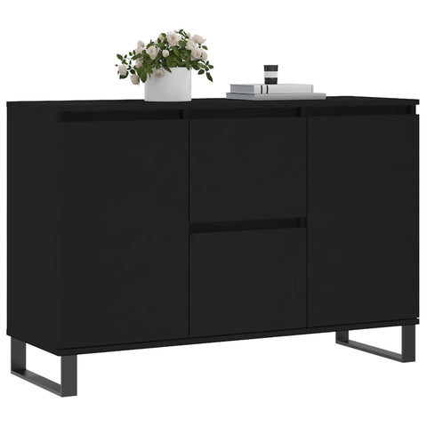 vidaXL Sideboard Schwarz 104x35x70 cm Holzwerkstoff