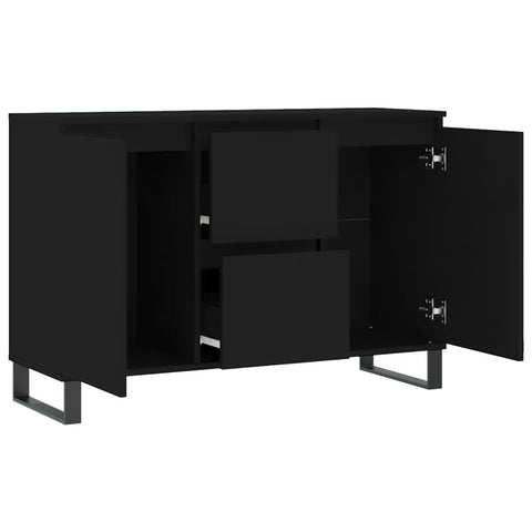 vidaXL Sideboard Schwarz 104x35x70 cm Holzwerkstoff