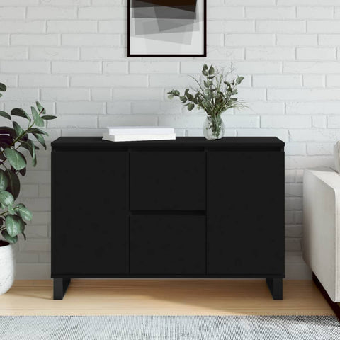 vidaXL Sideboard Schwarz 104x35x70 cm Holzwerkstoff