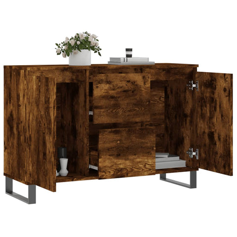 vidaXL Sideboard Räuchereiche 104x35x70 cm Holzwerkstoff