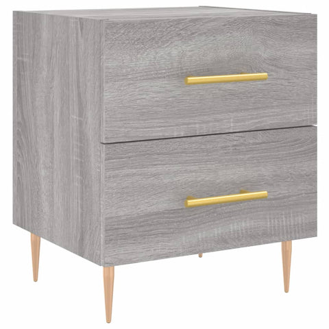 vidaXL Nachttische 2 Stk. Grau Sonoma 40x35x47,5 cm Holzwerkstoff