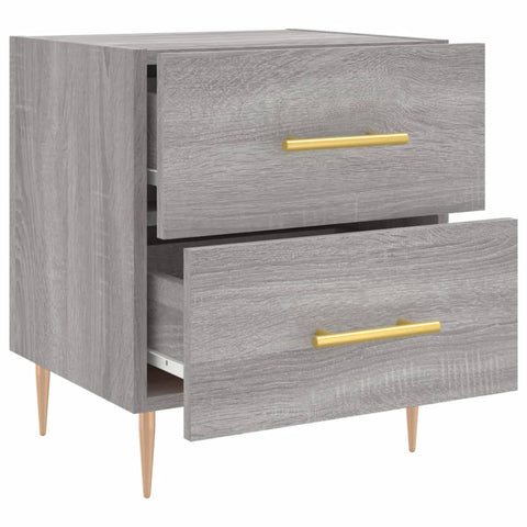 vidaXL Nachttische 2 Stk. Grau Sonoma 40x35x47,5 cm Holzwerkstoff