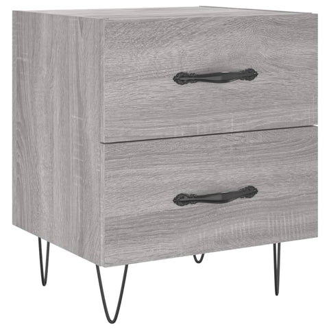 vidaXL Nachttische 2 Stk. Grau Sonoma 40x35x47,5 cm Holzwerkstoff