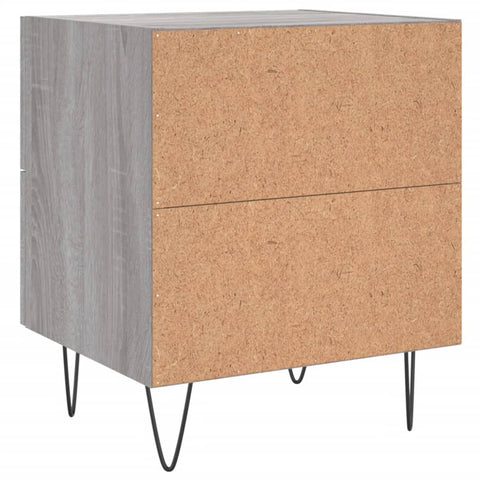 vidaXL Nachttische 2 Stk. Grau Sonoma 40x35x47,5 cm Holzwerkstoff