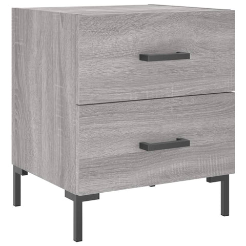 vidaXL Nachttische 2 Stk. Grau Sonoma 40x35x47,5 cm Holzwerkstoff