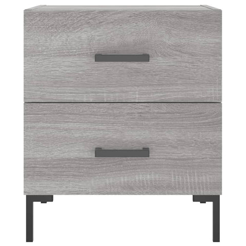 vidaXL Nachttische 2 Stk. Grau Sonoma 40x35x47,5 cm Holzwerkstoff