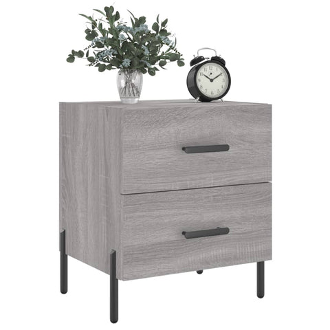 vidaXL Nachttische 2 Stk. Grau Sonoma 40x35x47,5 cm Holzwerkstoff