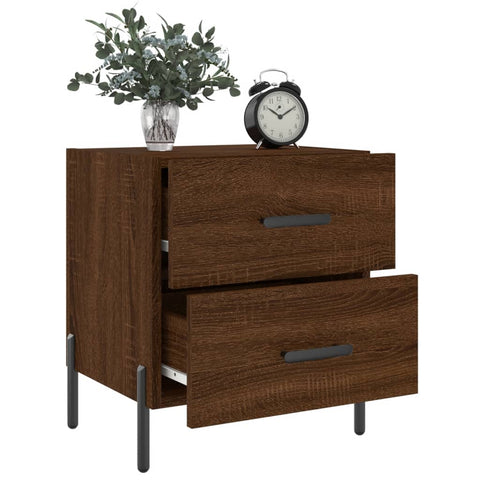 vidaXL Nachttische 2Stk. Braun Eichen-Optik 40x35x47,5cm Holzwerkstoff