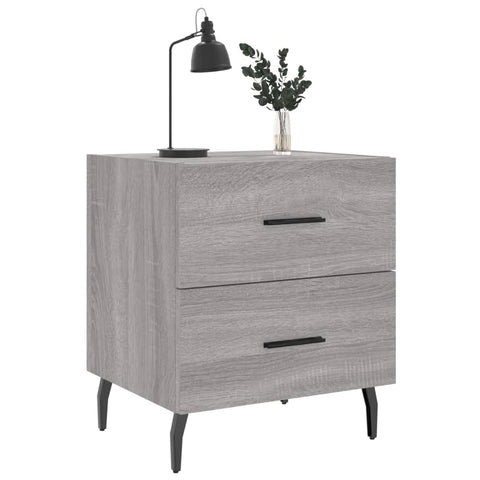 vidaXL Nachttische 2 Stk. Grau Sonoma 40x35x47,5 cm Holzwerkstoff