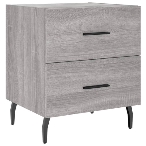 vidaXL Nachttische 2 Stk. Grau Sonoma 40x35x47,5 cm Holzwerkstoff