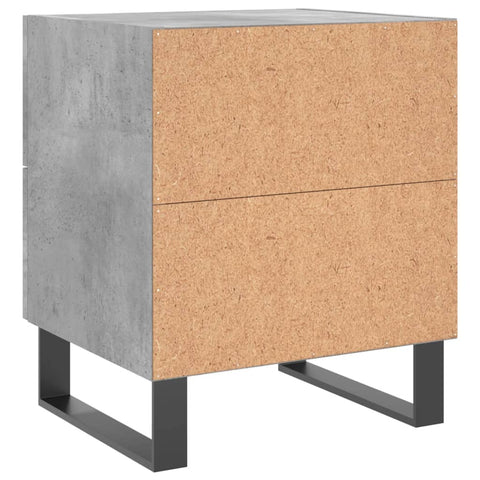 vidaXL Nachttische 2 Stk. Betongrau 40x35x47,5 cm Holzwerkstoff