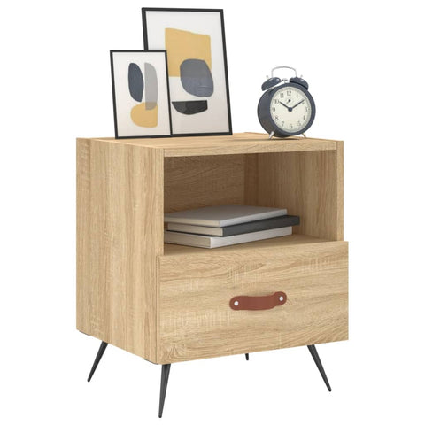 vidaXL Nachttische 2 Stk. Sonoma-Eiche 40x35x47,5 cm Holzwerkstoff