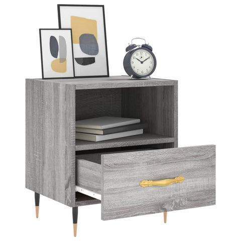 vidaXL Nachttische 2 Stk. Grau Sonoma 40x35x47,5 cm Holzwerkstoff