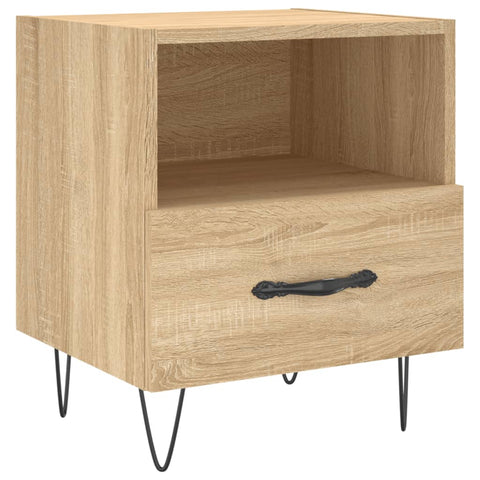 vidaXL Nachttische 2 Stk. Sonoma-Eiche 40x35x47,5 cm Holzwerkstoff