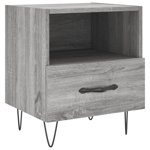 vidaXL Nachttische 2 Stk. Grau Sonoma 40x35x47,5 cm Holzwerkstoff