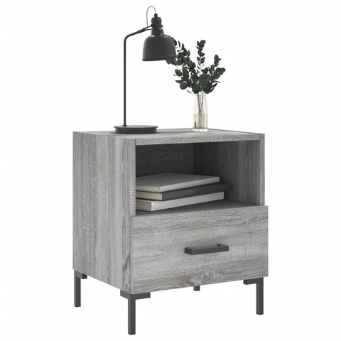 vidaXL Nachttische 2 Stk. Grau Sonoma 40x35x47,5 cm Holzwerkstoff